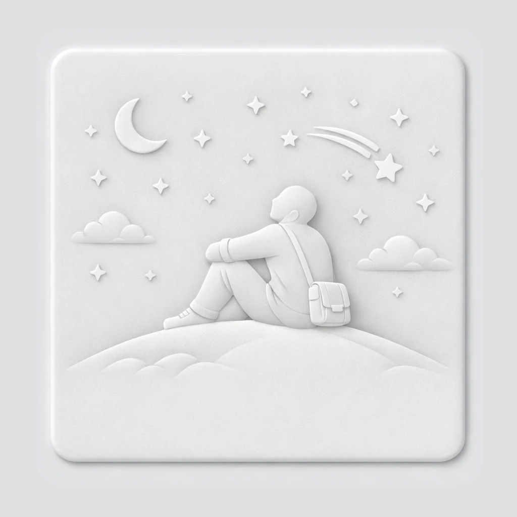 Illustration en relief évoquant les symboles et les murmures de l'imaginaire qui guident la plume de l'auteur.