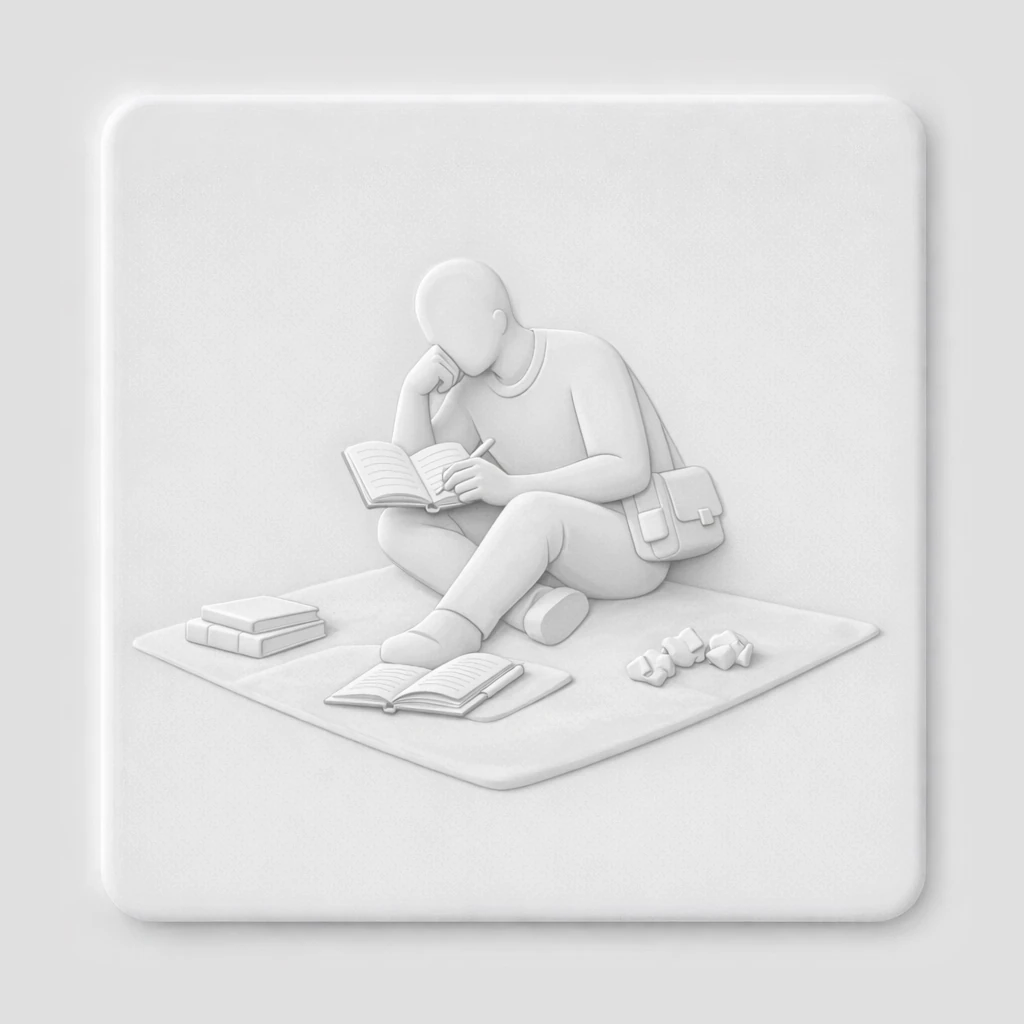 Illustration en relief mettant en scène les obstacles psychologiques et l'ombre de l'archétype qui freinent le processus créatif de l'auteur.