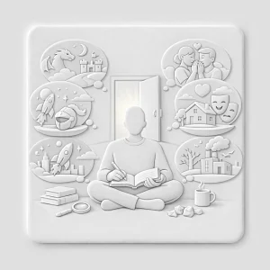 Illustration en relief montrant le passage du carcan des genres littéraires vers l'expression d'une vérité intérieure profonde.