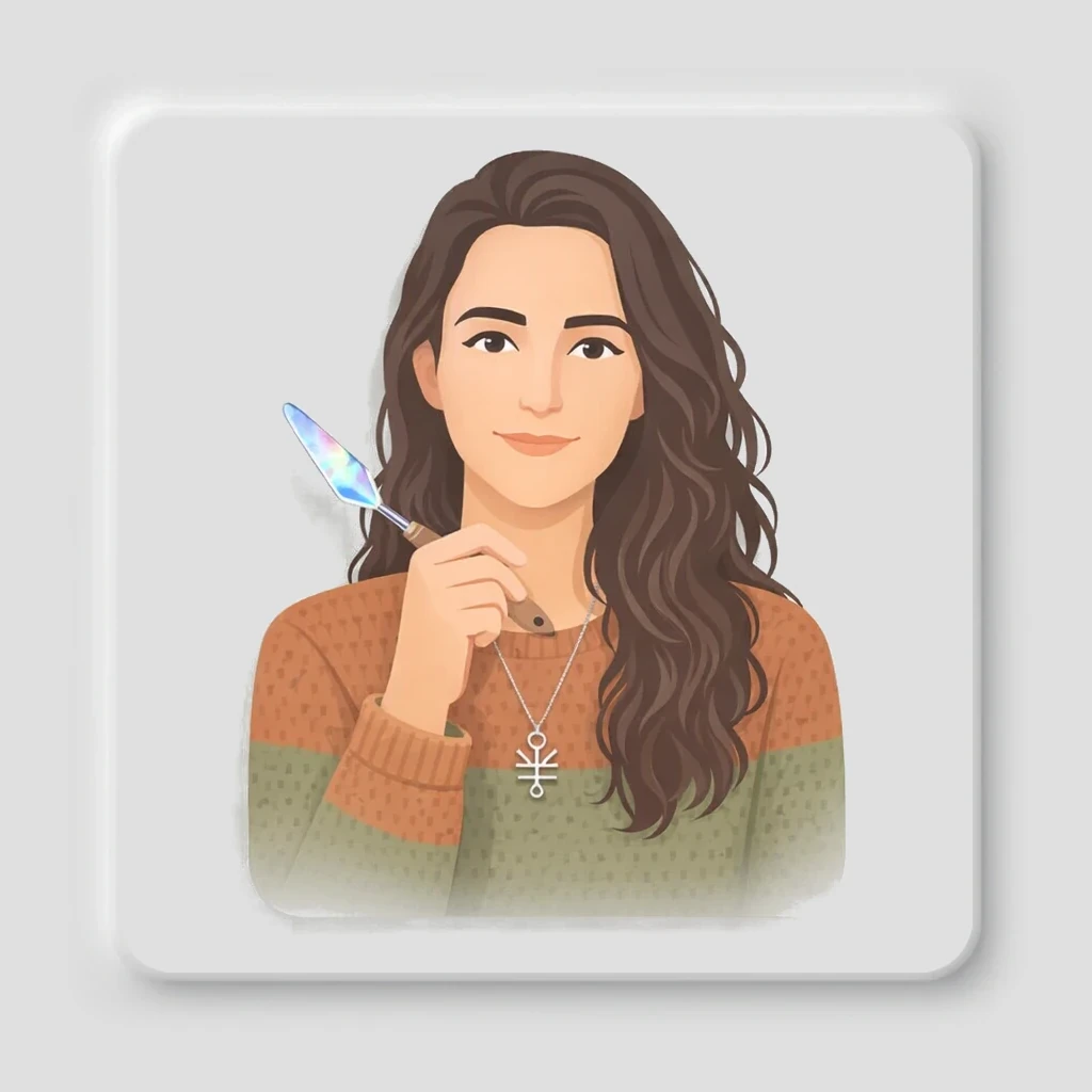 Illustration neumorphique de Maya, rédactrice spécialiste de l'archétype des Alchimistes